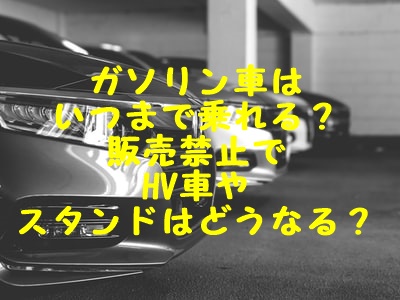 ガソリン車はいつまで乗れる 販売禁止でhv車やスタンドはどうなる Gix Sblog